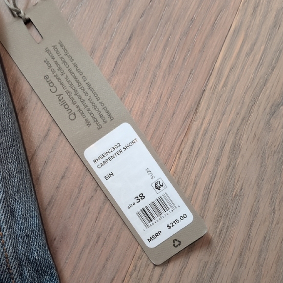 Men's Blue Denim Shorts - Picture 6 of 8